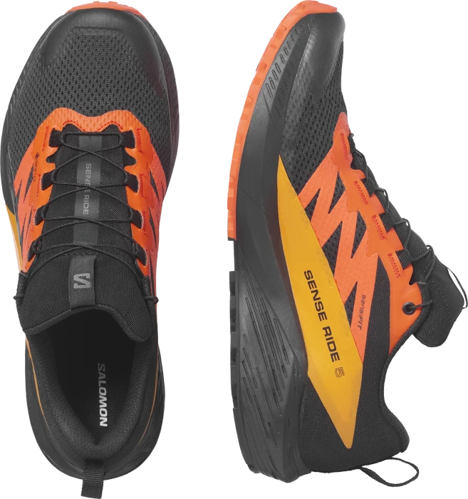 Salomon Sense Ride 5 GTX black/scarlet ibis/turmeric (Herren)