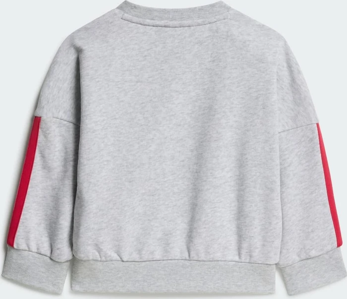 adidas Essentials Trainingsanzug light grey heather/power pink (Junior)