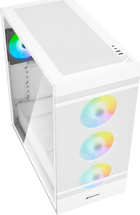 Sharkoon Rebel C50 RGB White, weiß, Glasfenster