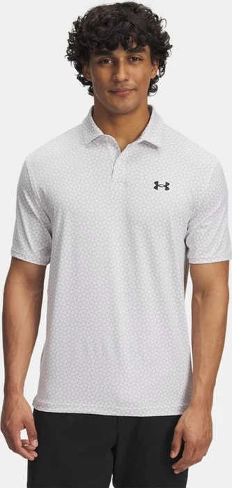 Under Armour Tee To Green Printed Poloshirt kurzarm white/halo gray/black (Herren)