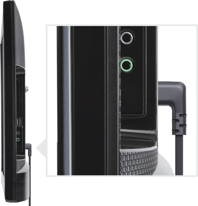 Hama Euro-Netzkabel gewinkelt/gewinkelt, 1.5m schwarz