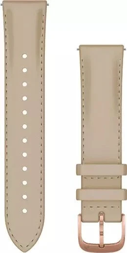 Garmin Schnellwechsel Ersatzarmband 20mm Leder light sand/rose gold