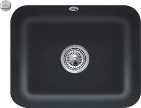 Villeroy & Boch Cisterna 60C Unterbau Becken mittig mit Ablauffernbedienung pure black
