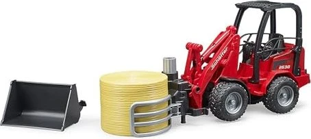 Bruder Profi-Serie Schäffer Hoflader mit Ballengreifzange + Ballen
