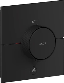 Hansgrohe Axor ShowerSelect ID eckig Thermostat für 1 Verbraucher und einen zusätzlichen Abgang mattschwarz