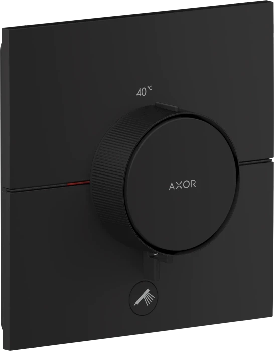Hansgrohe Axor ShowerSelect ID eckig Thermostat für 1 Verbraucher und einen zusätzlichen Abgang mattschwarz