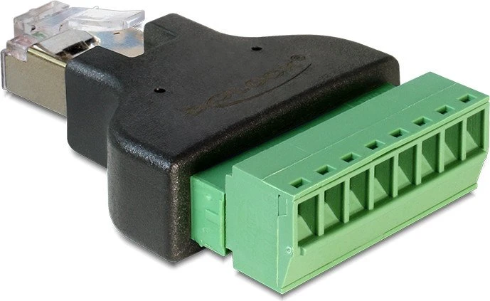 DeLOCK RJ-45 Stecker auf Terminalblock 8-pin
