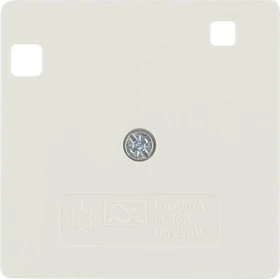Berker Arsys Zentralstück 50x50mm für FI-Schutzschalter System 50x50mm, weiß glänzend