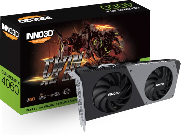 INNO3D GeForce RTX 4060 Twin X2 OC, 8GB GDDR6, HDMI, 3x DP