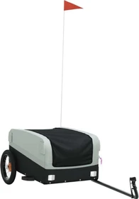 vidaXL Transport 122x52.5cm Fahrradanhänger grau