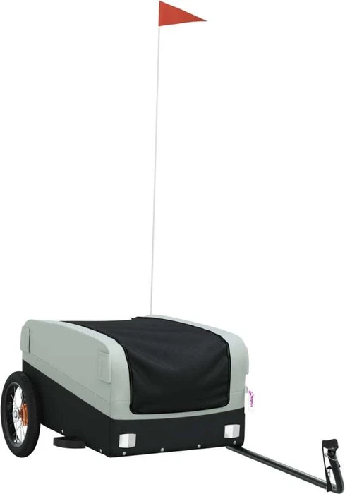 vidaXL Transport 122x52.5cm Fahrradanhänger grau