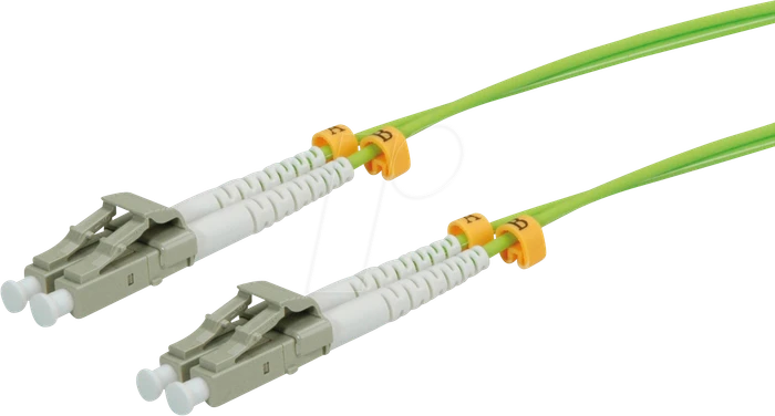 Roline / Secomp LSOH LWL Duplex Kabel, OM5, 2x LC-UPC Stecker/2x LC-UPC Stecker, 2m, grün
