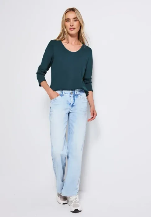 Street One Unifarbe Sweatshirt tide blue (Damen)