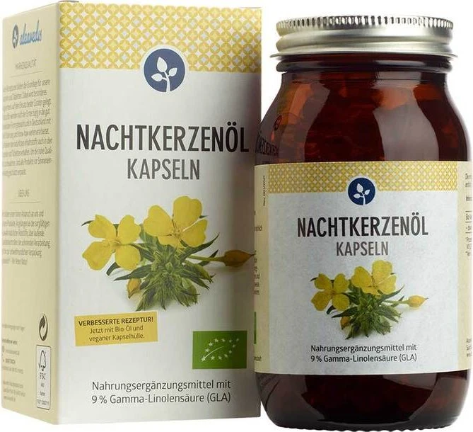 Aleavedis Nachtkerzenöl 500mg Bio Kapseln, 120 Stück