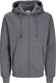 Jack & Jones Einfarbig Zip Hoodie castlerock (Herren)