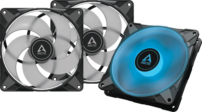 ARCTIC P14 PWM PST RGB 0dB schwarz, 140mm, 3er-Pack