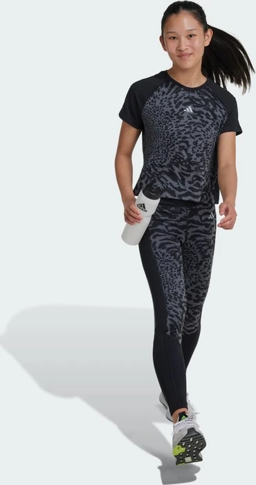 adidas Print T-Shirt kurzarm grey five/black/reflective silver (Junior)