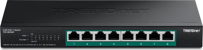 TRENDnet TPE Desktop 2.5G Smart Switch, 8x RJ-45, 240W PoE++