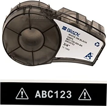 Brady All Weather Vinyl Beschriftungsband, 19.1mm, weiß/schwarz