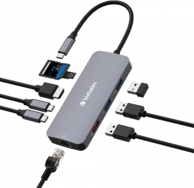 Verbatim USB-C Pro Multiport Hub CMH-09, USB-C 3.1 [Stecker] (32152)
