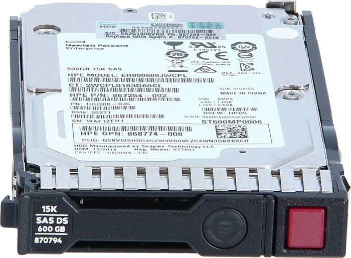 HPE 600GB Enterprise SFF SC 3yr Wty Digitally Signed Firmware HDD, 2.5"