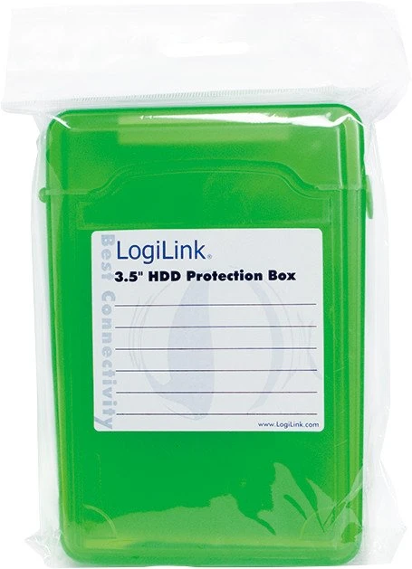 LogiLink Festplatten Schutz-Box, 3.5", grün