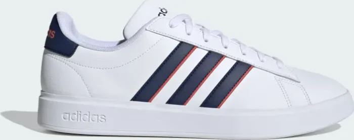 adidas Grand Court 2.0 cloud white/dark blue/preloved scarlet