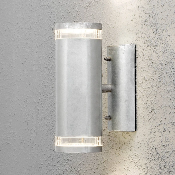 Konstsmide Modena GU10 35W 8.5cm Wandleuchte 2-flammig silber