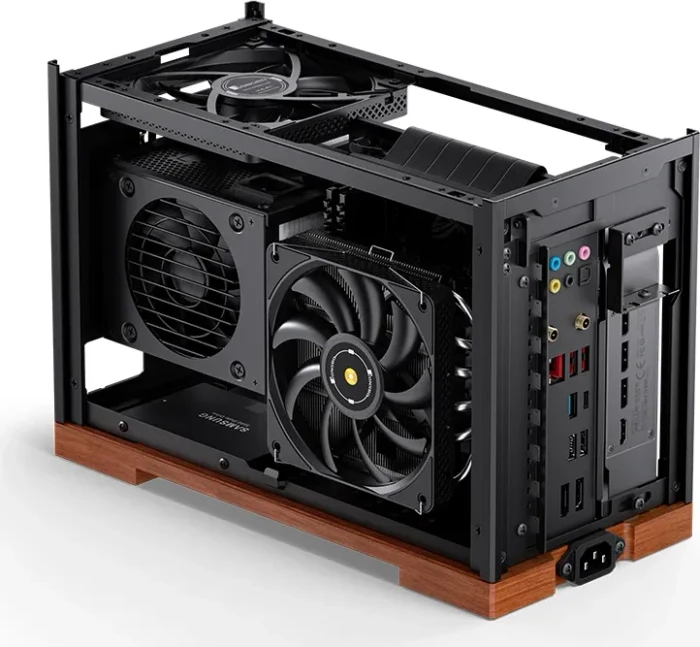 Jonsbo T9 Black, schwarz/braun, PCIe 5.0 Edition, Mini-ITX