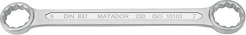 Matador 0220 Doppelringschlüssel, 6/7x100mm