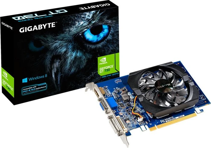 GIGABYTE GeForce GT 730 (Rev. 2.0), 2GB DDR3, VGA, DVI, HDMI