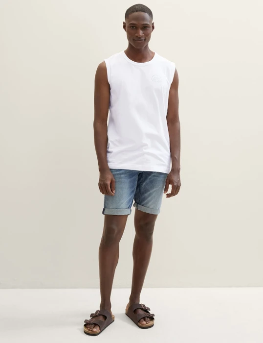 Tom Tailor Superflex Josh Jeansshorts Jeans tinted blue denim (Herren)