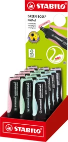 STABILO Green Boss Pastell sortiert, 15er-Set, Display