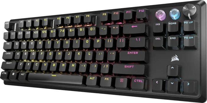 Corsair Gaming K70 PRO TKL Magnetic-Mechanical, PBT, schwarz, Corsair MGX Hyperdrive, USB, US
