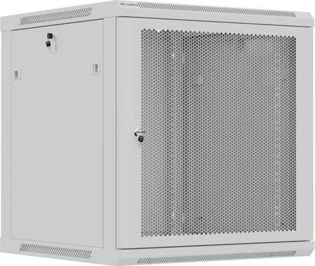 Lanberg WF01 Series 19" Wandschrank 12HE, hängend, Flatpack, Gitternetztür, IP20, RAL 7035, 600mm tief