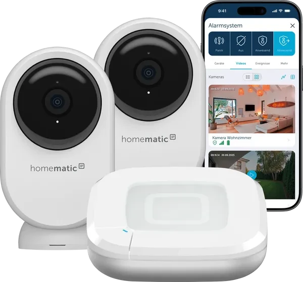 eQ-3 Homematic IP Innenkamera Plus weiß, inkl. Access Point, 2er-Pack