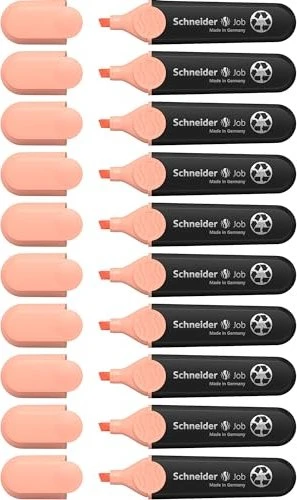 Schneider Job Pastell Textmarker pfirsich, 10er-Pack