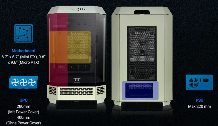 Thermaltake The Tower 300 Matcha Green, grün, Glasfenster