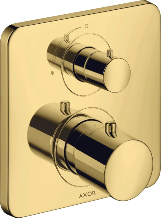 Hansgrohe Axor Citterio M Thermostat mit Absperrventil polished gold optic