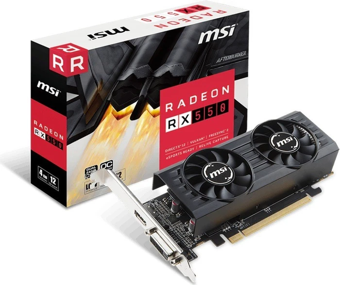 MSI Radeon RX 550 4GT LP OC, 4GB GDDR5, DVI, HDMI