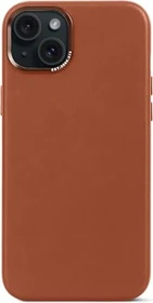 Decoded Leather Back Cover für Apple iPhone 15 Plus Tan