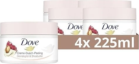 Dove Granatapfel und Sheabutter Dusch-Peeling, 900ml (4x 225ml)