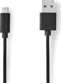 Nedis USB-Kabel USB 2.0 USB-A Stecker/USB Micro-B Stecker 1.0m schwarz