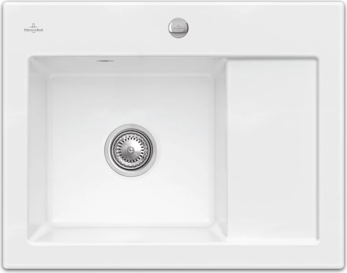 Villeroy & Boch Subway 45 Compact Einbau Becken links mit Ablauffernbedienung weiß alpin