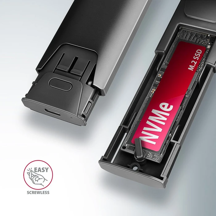 Axagon M.2 Festplattengehäuse, M.2 PCIe/SATA, USB-C 3.1