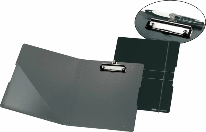 Herlitz easy orga to go Klemmbrettmappe, A4, schwarz/grau