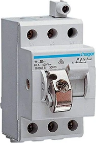 Hager Kompaktschalter 63A 3 Schließer 400V AC sperrbar 2,5PLE