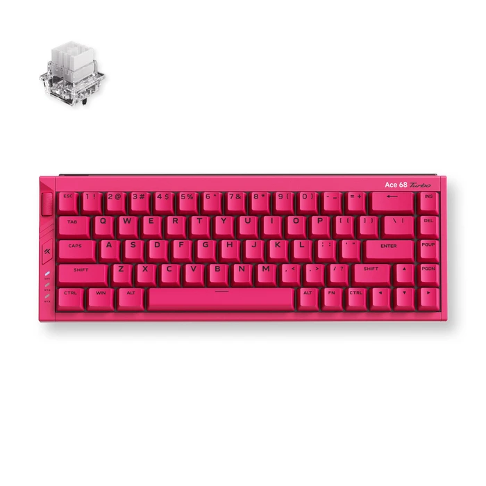 Mchose Ace 68 Turbo HE Gaming Keyboard, Berry Red, LEDs RGB, Mount Tai Magnetic Switch GT, USB, US