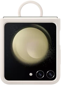 Samsung Silicone Case with Ring für Galaxy Z Flip 5 Cream
