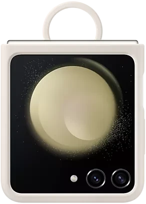 Samsung Silicone Case with Ring für Galaxy Z Flip 5 Cream